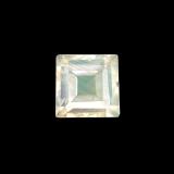 3 ct Transparent/Translucent Square Facet Rainbow Moonstone 3x3