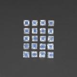 3x3 Square Facet Rainbow Moonstone 2.5ct