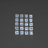 3x3 Square Facet Rainbow Moonstone 2.5ct