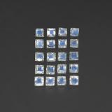 3 carat Blue White Square Facet Rainbow Moonstone 3mmx3mm