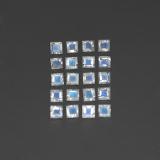 3mmx3mm Square Facet Rainbow Moonstone 3ct