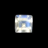 3 carat Blue White Square Facet Rainbow Moonstone 3x3