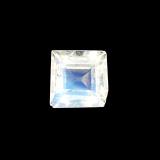 2.5 carat Blue White Square Facet Rainbow Moonstone 3mm x 3