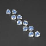 4 ct Transparent Pear Facet Rainbow Moonstone 5mmx5mm