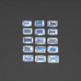 6mmx4mm Rainbow Moonstone 9ct Octagon Facet in Bluish White