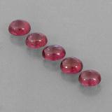 5x4.5mm Oval Cabochon Rhodolite Garnet 3ct