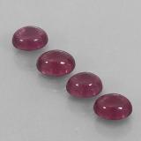 2.5 ct Transparent/Translucent Oval Cabochon Rhodolite Garnet 5.5mmx4mm
