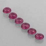 5.5mm x 4.5mm Oval Cabochon Rhodolite Garnet 4ct