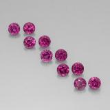 3.5 mm Round Facet Rhodolite Garnet 3ct