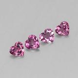 5x4.5 Rhodolite Garnet 1.5ct Heart Facet in Pinkish Purple
