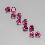 3 ct VVS-VS Heart Facet Rhodolite Garnet 4mm x 4mm