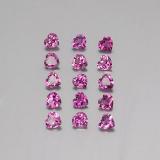 4x4mm Rhodolite Garnet 4ct Heart Facet in Raspberry Red
