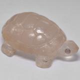 35.5mmx21.5mm Carved Turtle Rose Quartz 63ct