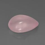 18.5x13.5mm Rose Quartz 12ct Pear Cabochon in Pink
