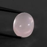 6 ct Transparent Oval Cabochon Rose Quartz 12x10mm