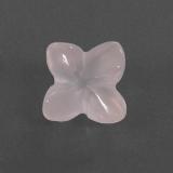 4 carat Pink Flower Cut Rose Quartz 9.5mm x 9mm