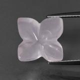 5 carat Pink Flower Cut Rose Quartz 11.5x11.5