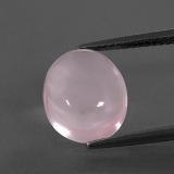 5 ct Transparent Oval Cabochon Rose Quartz 12x10mm