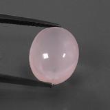 6 ct Transparent Oval Cabochon Rose Quartz 12.5x10