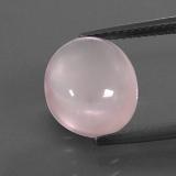 5 ct Transparent Oval Cabochon Rose Quartz 12x10mm