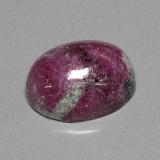 15 carat Red Green Black Oval Cabochon Ruby-Zoisite 16mmx12mm
