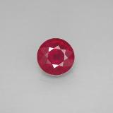 7 mm Ruby 1.5ct Round Facet in Pink Red