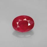 8x6 Ruby 2ct Oval Facet in Pink Red