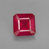 1.5 carat Red Octagon Facet Ruby 6.5mm x 6.5mm