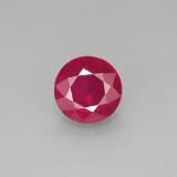 7 mm Ruby 2ct Round Facet in Pink Red