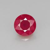 7mm Ruby 2ct Round Facet in Pink Red