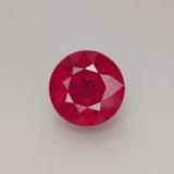2 carat Pink Red Round Facet Ruby 7 mm