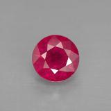 7 mm Ruby 2ct Round Facet in Pink Red