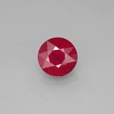 7mm Ruby 2ct Round Facet in Pink Red