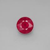 7 mm Ruby 2ct Round Facet in Pink Red