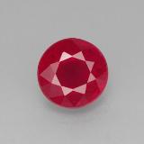 7mm Ruby 2ct Round Facet in Pink Red