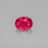 1.5 carat Pink Red Oval Facet Ruby 8mm x 6