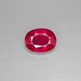 1.5 ct SI Oval Facet Ruby 8mmx6mm