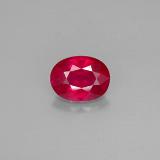1.5 carat Pink Red Oval Facet Ruby 8x6mm