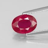 1.5 ct SI Oval Facet Ruby 8mm x 6