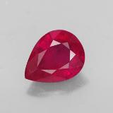 2 carat Pink Red Pear Facet Ruby 9mmx7mm