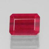 7mmx5mm Ruby 1.5ct Octagon Facet in Pink Red
