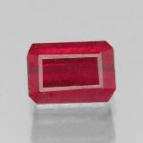 1.5 carat Pink Red Octagon Facet Ruby 7mm x 5mm