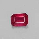 1.5 ct SI Octagon Facet Ruby 7mm x 5mm