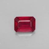 1.5 ct SI Octagon Facet Ruby 7x5mm