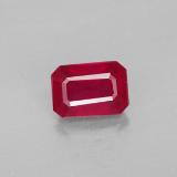 7x5 Ruby 1.5ct Octagon Facet in Pink Red