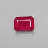 1.5 carat Pink Red Octagon Facet Ruby 7mm x 5mm