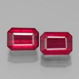 Click for Details 3 carat Pink Red Octagon Facet Ruby 7x5