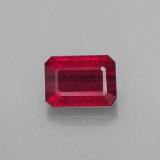 1.5 ct SI Octagon Facet Ruby 7mm x 5