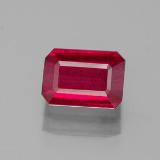 1.5 carat Pink Red Octagon Facet Ruby 7mm x 5mm