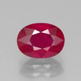 8x6mm Ruby 2ct Oval Facet in Pink Red